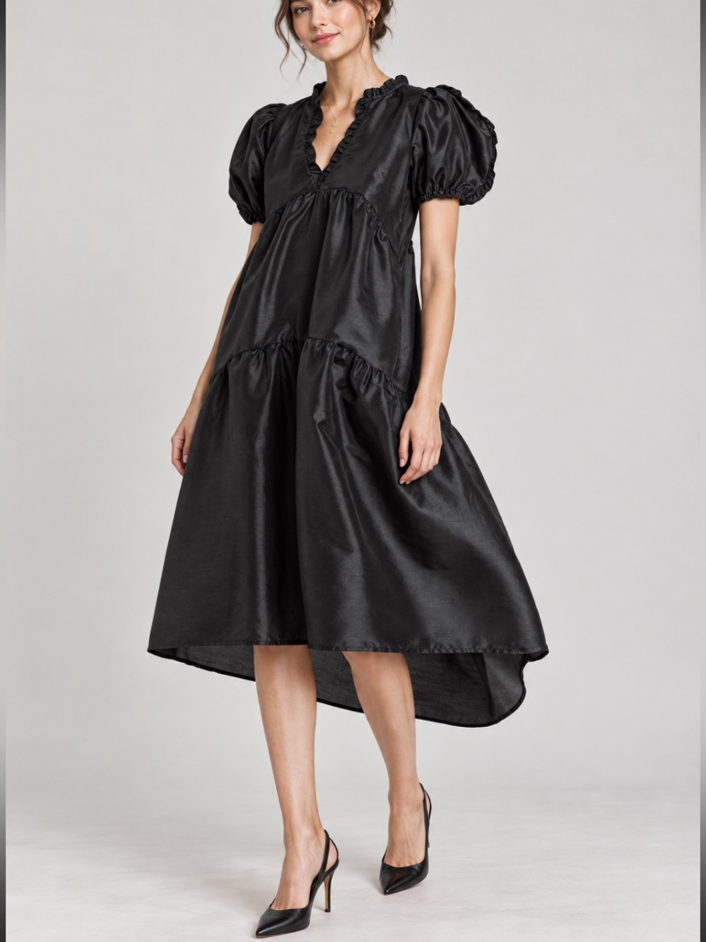 KIKA VARGAS  Black High-Low Dress XXS PERFECT